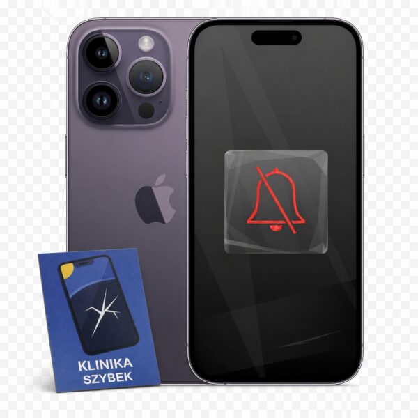 iPhone z oznaczeniem problemu braku dźwięku
